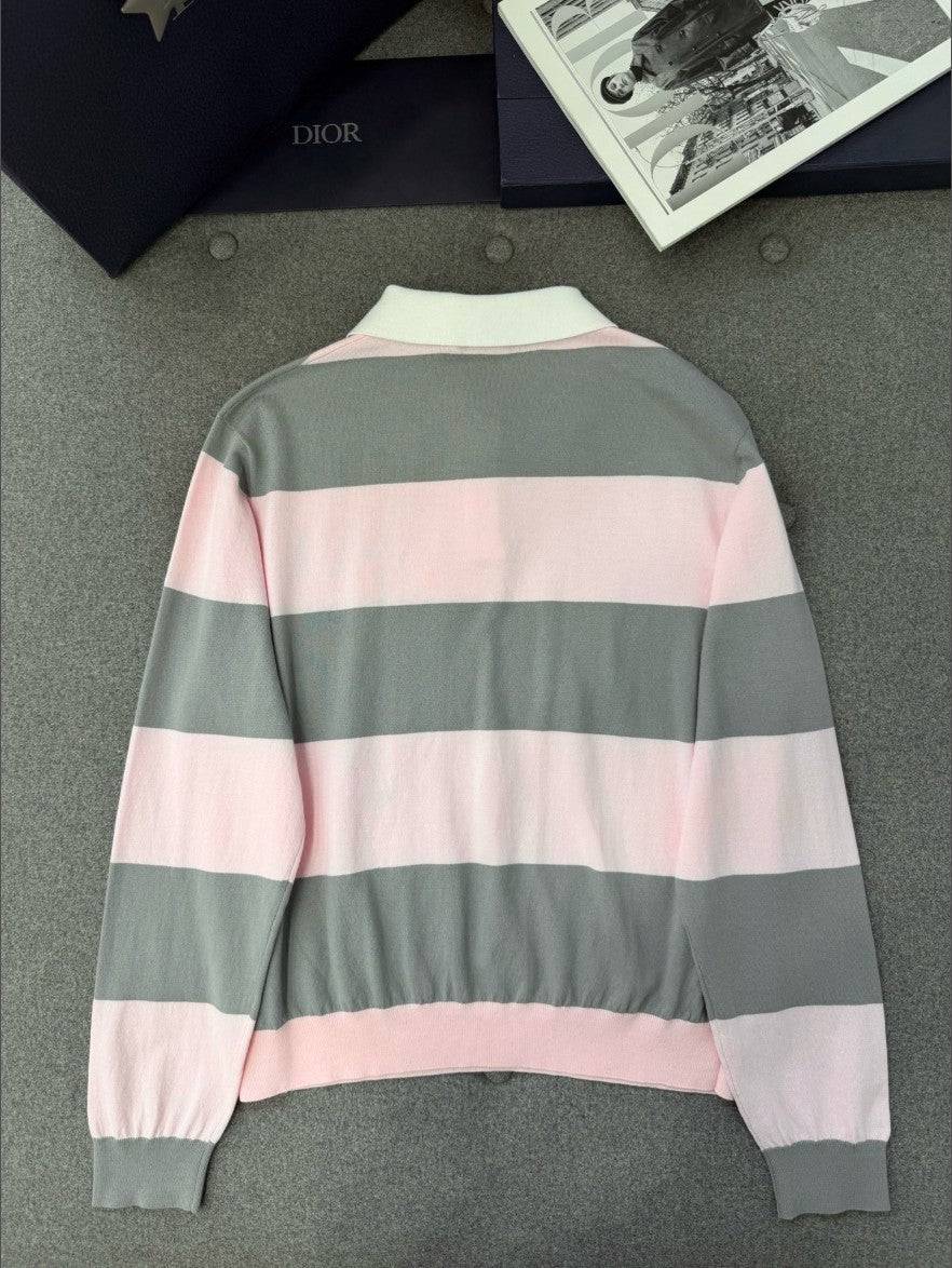 디올 여성 니트 카라 긴팔티