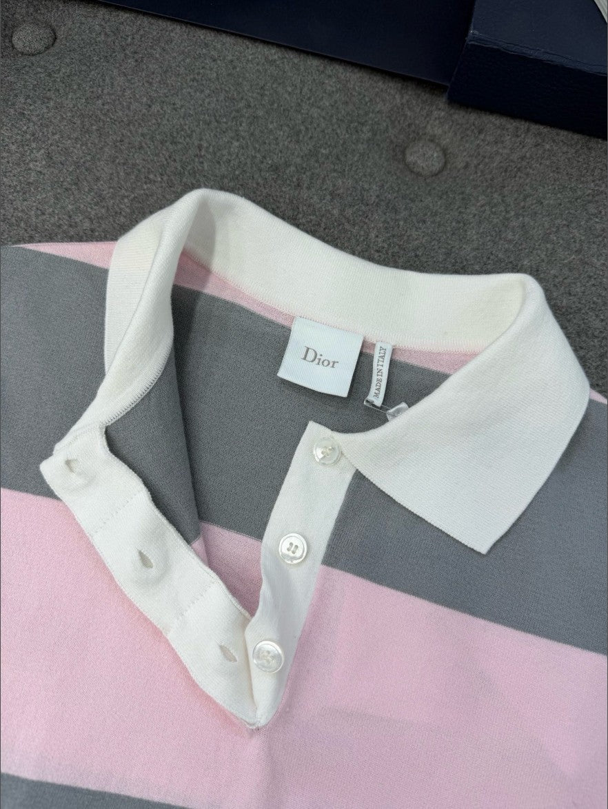 디올 여성 니트 카라 긴팔티