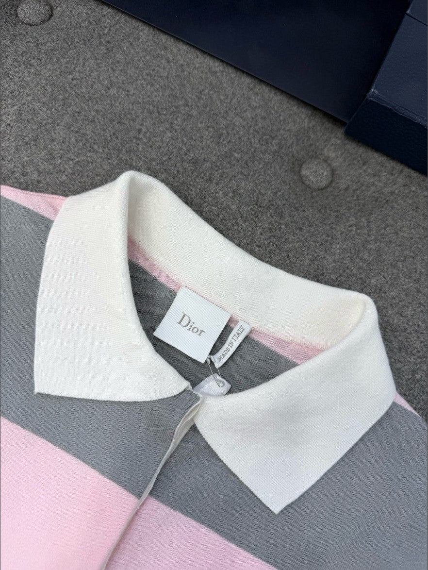 디올 여성 니트 카라 긴팔티