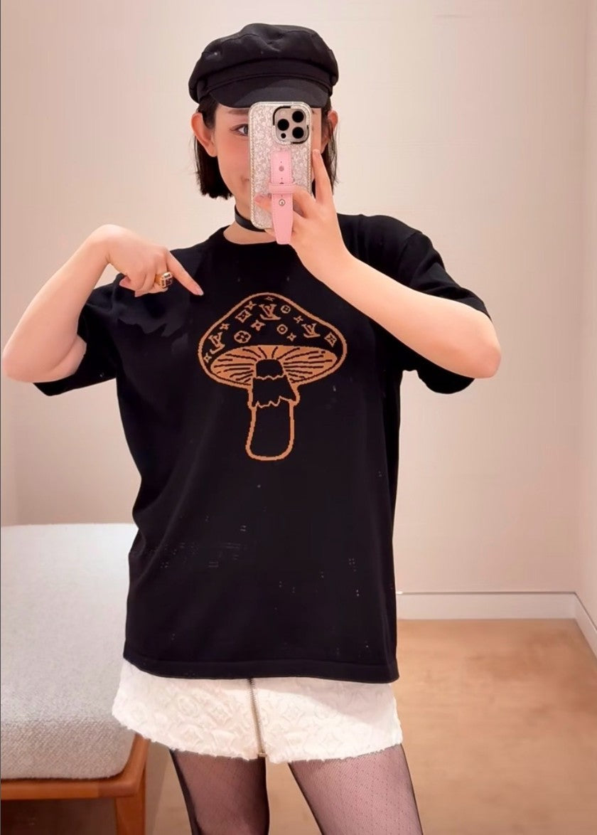 루이비통 LV 머쉬룸 로고 반팔티