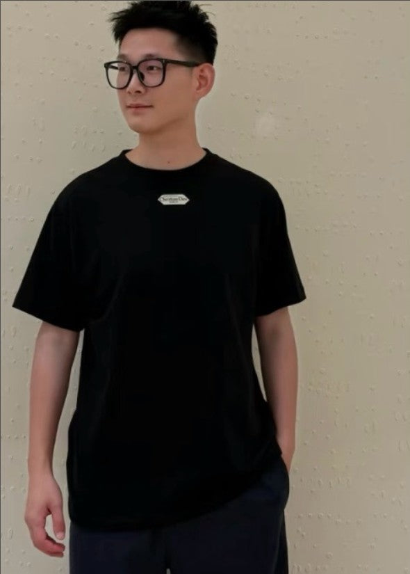 디올 가슴 레터링 로고 반팔티