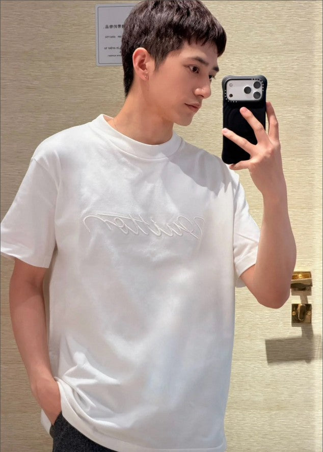 루이비통 자수 레터링 로고 반팔티
