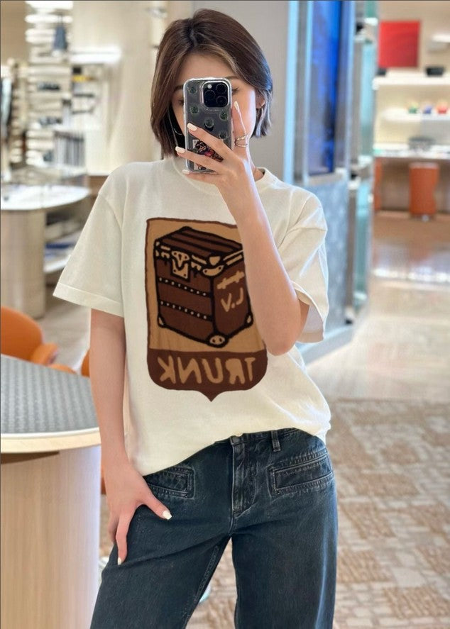 루이비통 TRUNK LOVERS 니트 반팔티