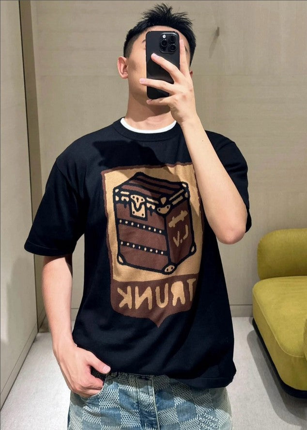 루이비통 TRUNK LOVERS 니트 반팔티