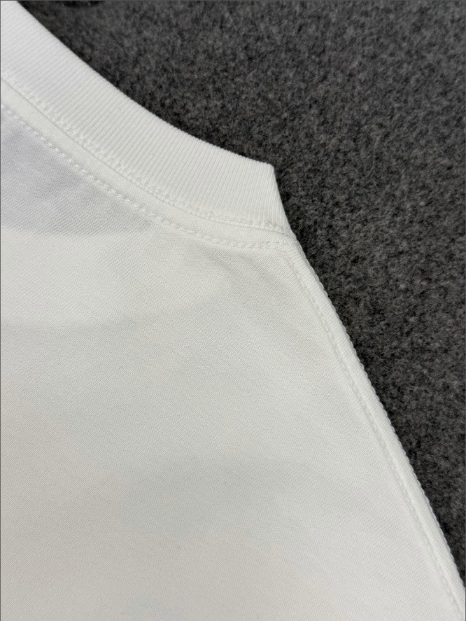 디올 플라워 자수 로고 반팔티