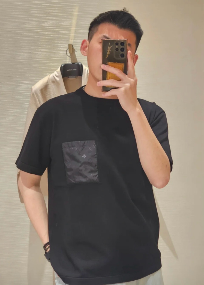 루이비통 LV 패치 니트 반팔티