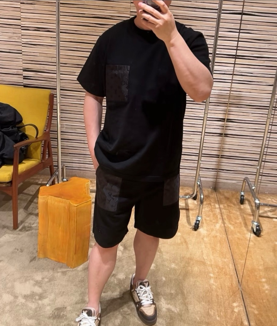 루이비통 LV 패치 니트 반팔티