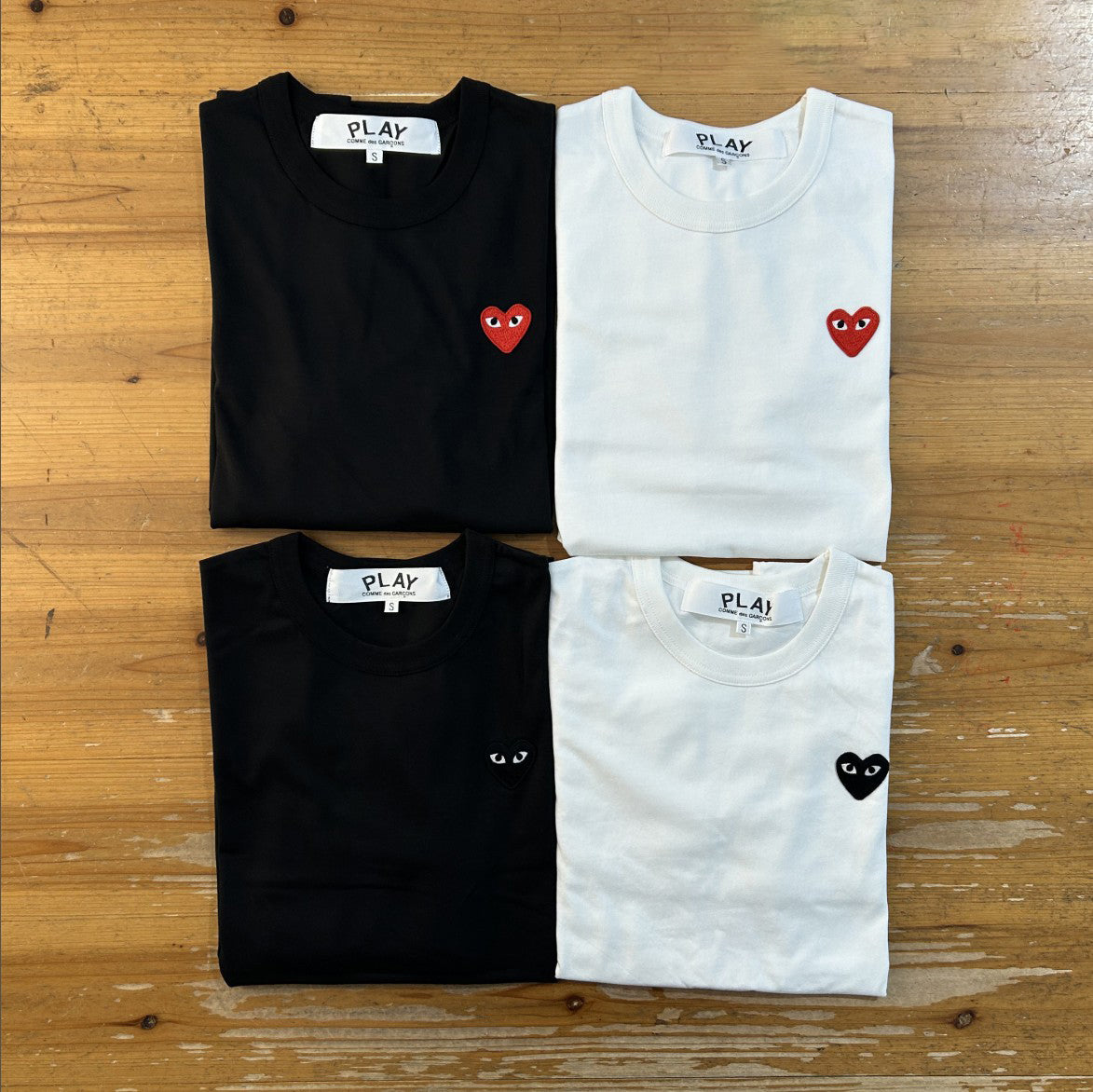 꼼데가르송 하트 로고 클래식 긴팔티